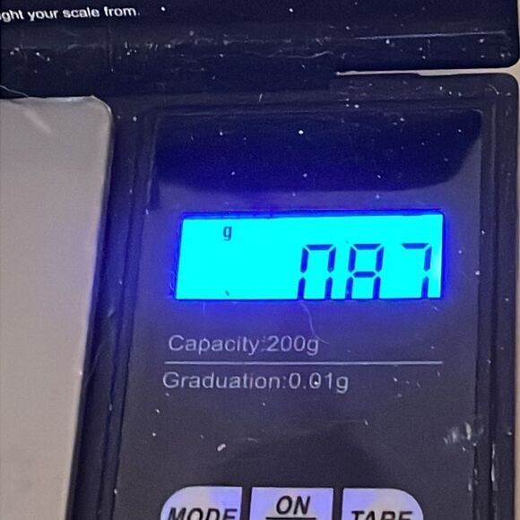 Vintage 1” 2-sided blue resin textured crucifix/cross charm/pendant w/jump hoop - Picture 8 of 8